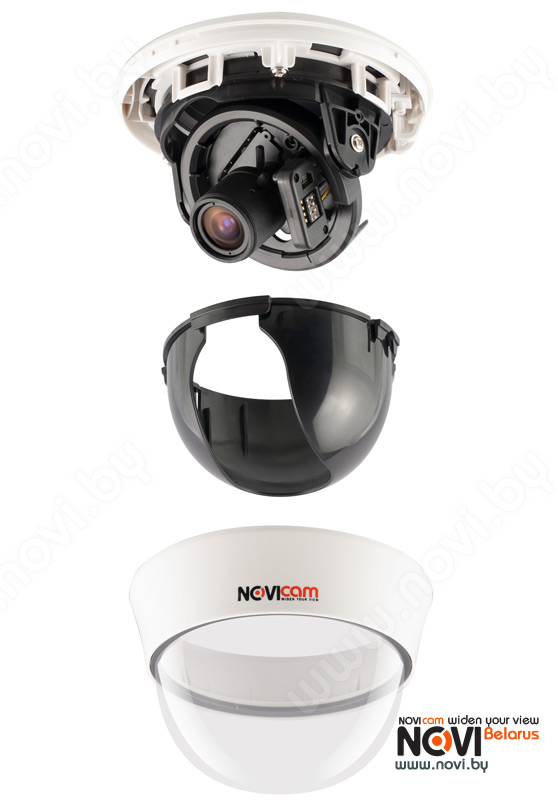 Видеокамера цветная купольная,матрица CCD SONY 1/3",0,1 люкс,470 ТВ линий,12v DC,объектив варифокал.