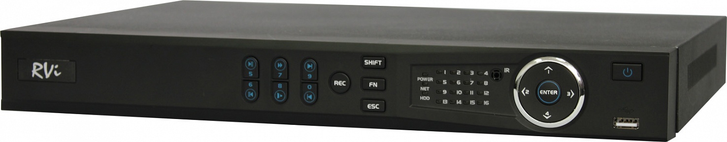 Видеорегистратор 16-ти канальный NVR,Кол-во видео потоков для записи: 16; 1 выход VGA + 1 HDMI